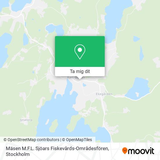 Mäsen M.F.L. Sjöars Fiskevårds-Områdesfören karta
