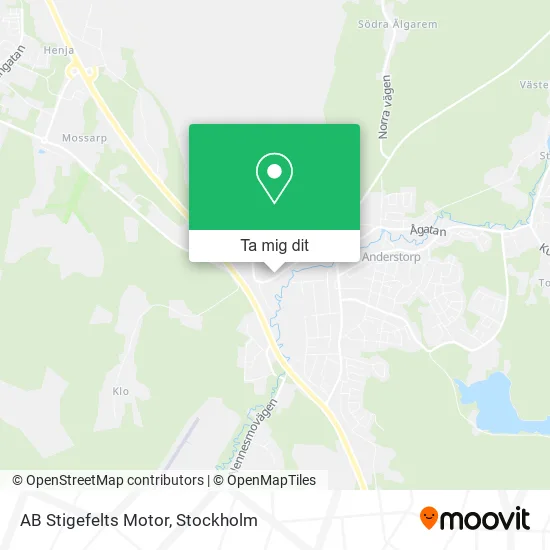 AB Stigefelts Motor karta