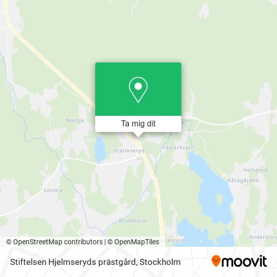 Stiftelsen Hjelmseryds prästgård karta