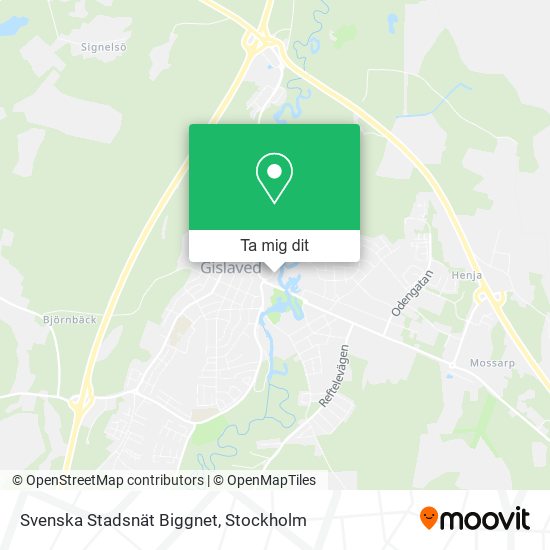 Svenska Stadsnät Biggnet karta