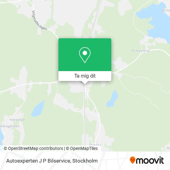 Autoexperten J P Bilservice karta
