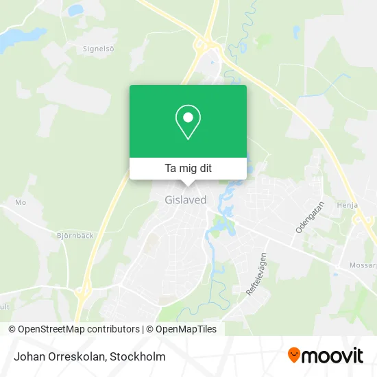 Johan Orreskolan karta