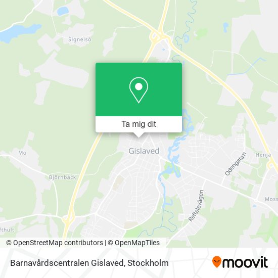 Barnavårdscentralen Gislaved karta