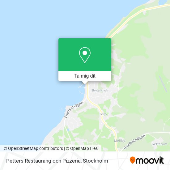 Petters Restaurang och Pizzeria karta