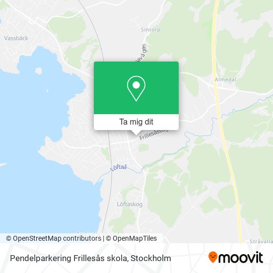 Pendelparkering Frillesås skola karta