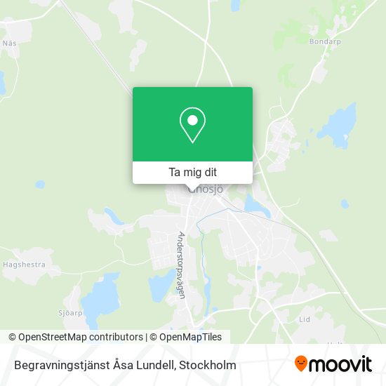 Begravningstjänst Åsa Lundell karta