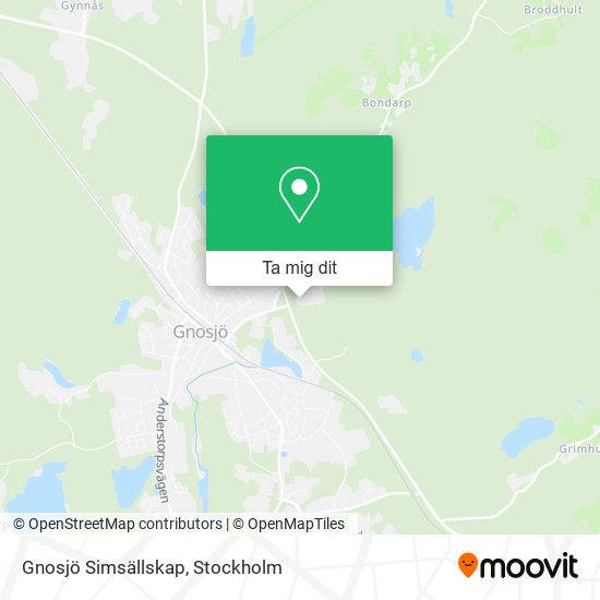 Gnosjö Simsällskap karta