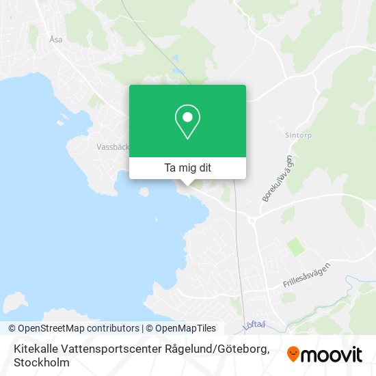 Kitekalle Vattensportscenter Rågelund / Göteborg karta