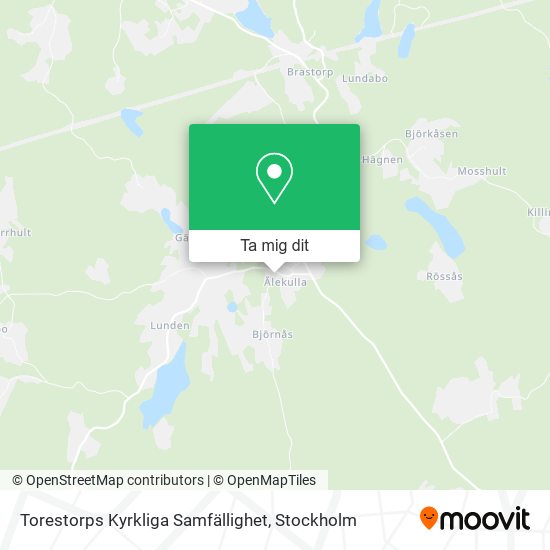 Torestorps Kyrkliga Samfällighet karta