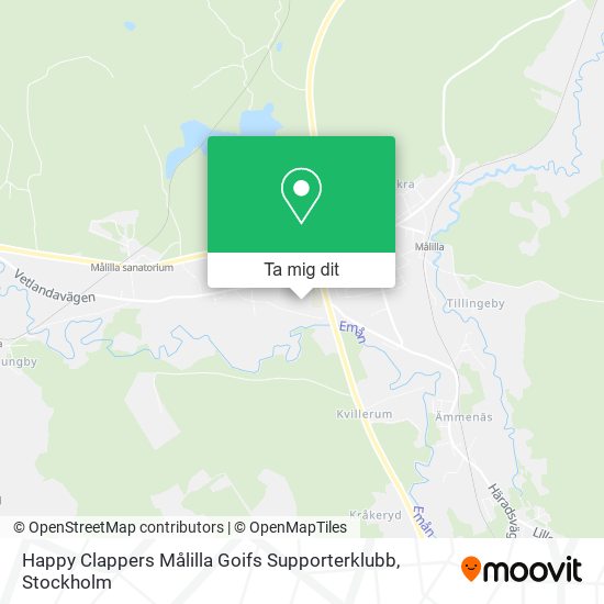 Happy Clappers Målilla Goifs Supporterklubb karta