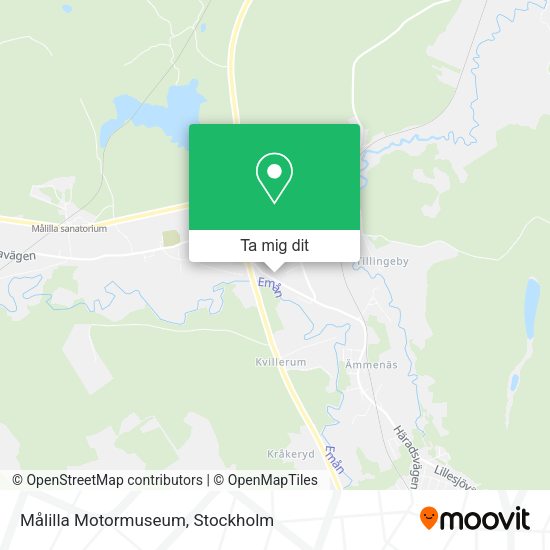 Målilla Motormuseum karta