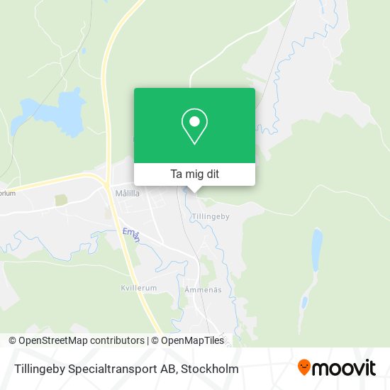 Tillingeby Specialtransport AB karta