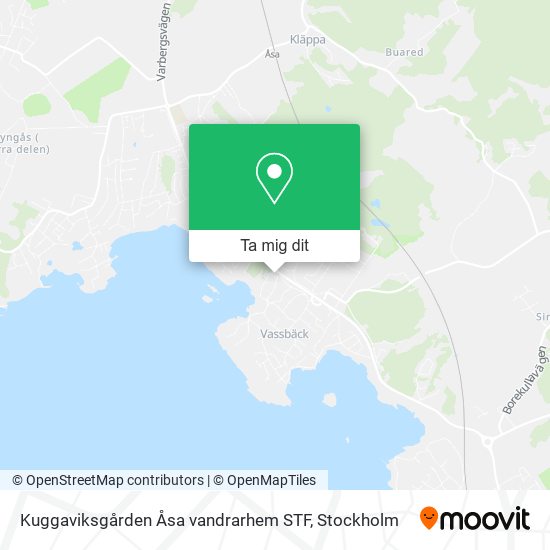 Kuggaviksgården Åsa vandrarhem STF karta