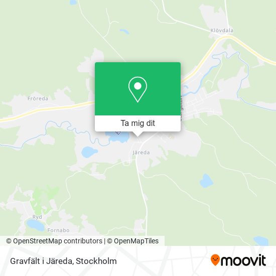 Gravfält i Järeda karta