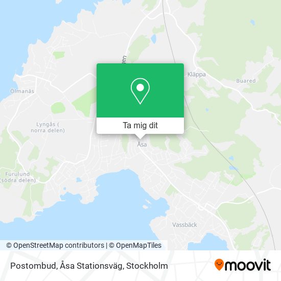 Postombud, Åsa Stationsväg karta