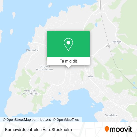 Barnavårdcentralen Åsa karta