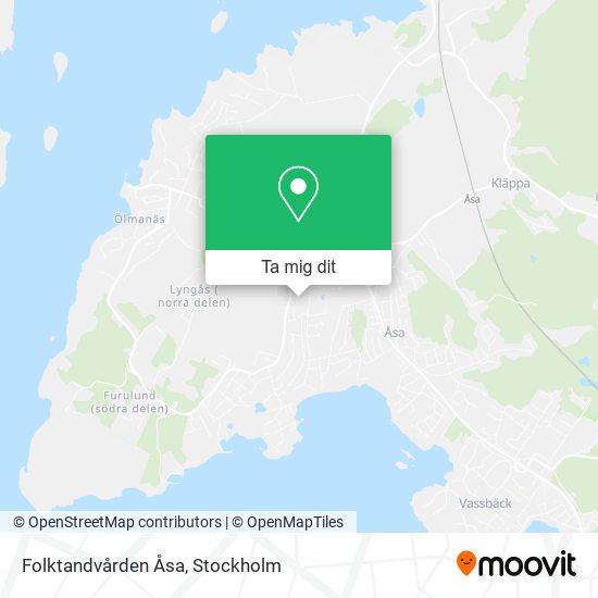 Folktandvården Åsa karta