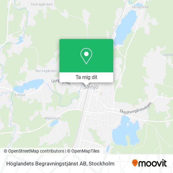 Höglandets Begravningstjänst AB karta