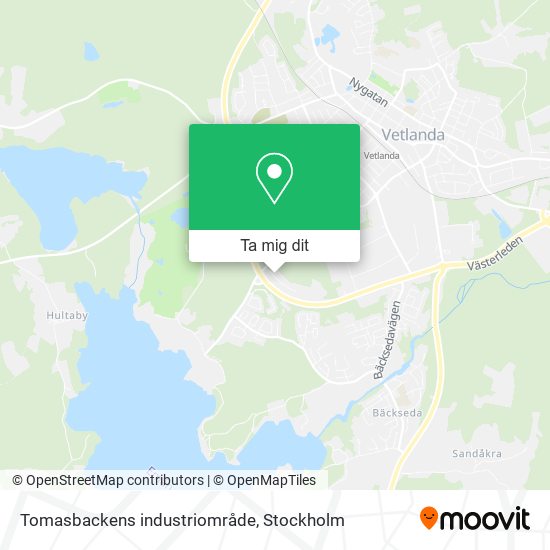 Tomasbackens industriområde karta