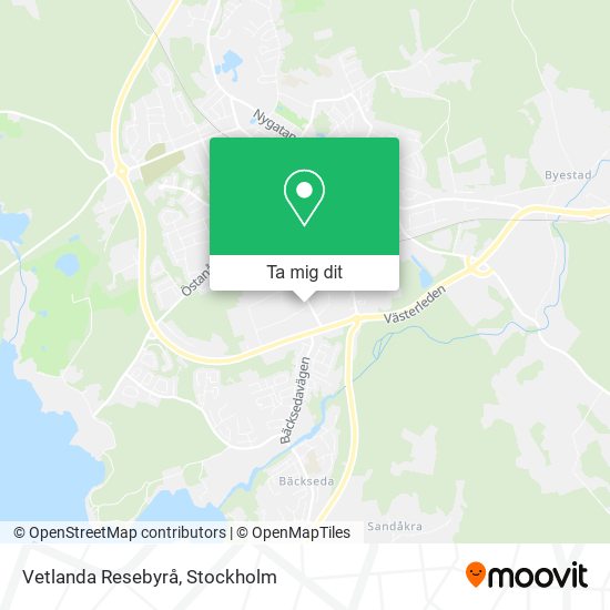 Vetlanda Resebyrå karta