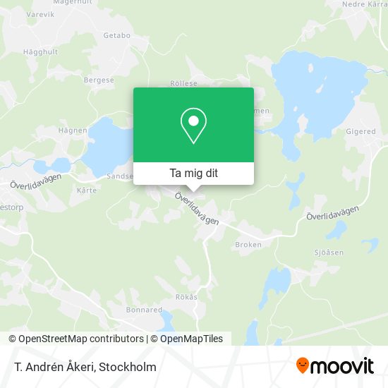 T. Andrén Åkeri karta
