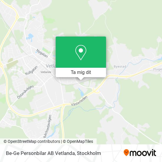 Be-Ge Personbilar AB Vetlanda karta