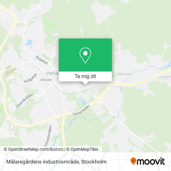 Målaregårdens industriområde karta