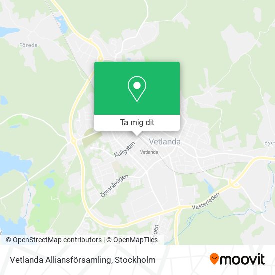 Vetlanda Alliansförsamling karta
