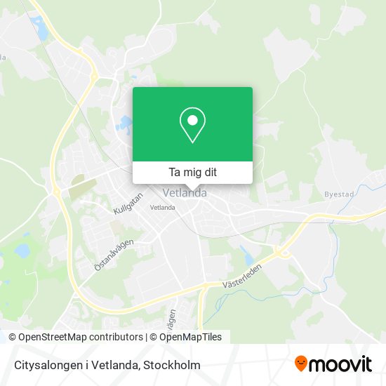 Citysalongen i Vetlanda karta