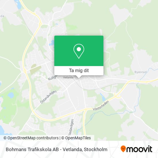 Bohmans Trafikskola AB - Vetlanda karta