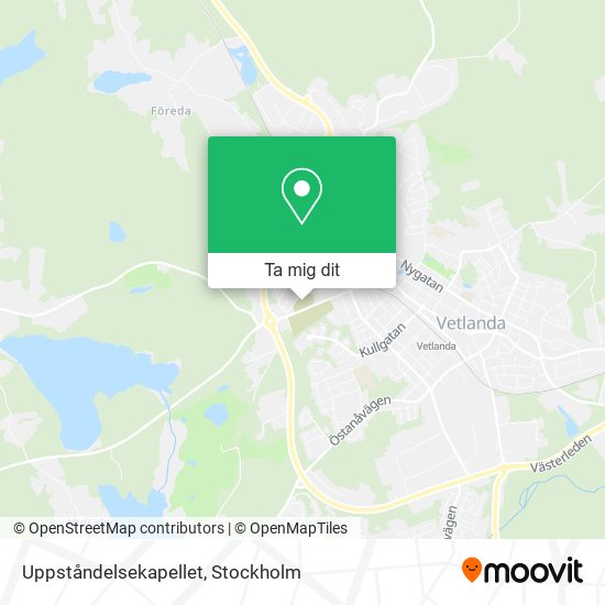 Uppståndelsekapellet karta