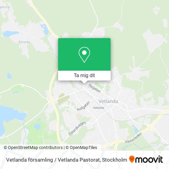 Vetlanda församling / Vetlanda Pastorat karta