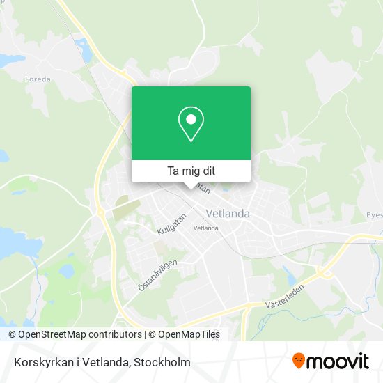 Korskyrkan i Vetlanda karta