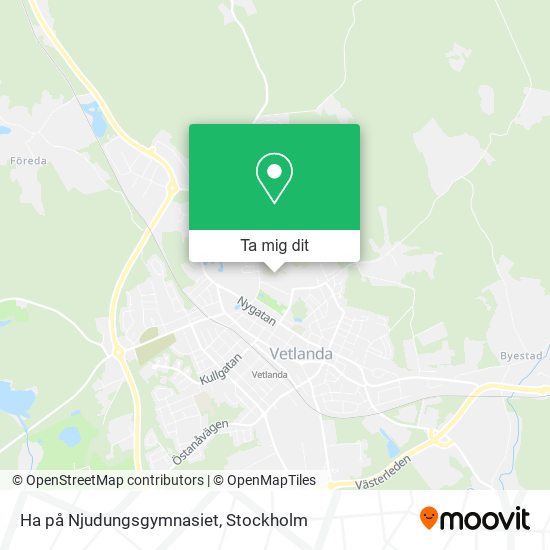 Ha på Njudungsgymnasiet karta