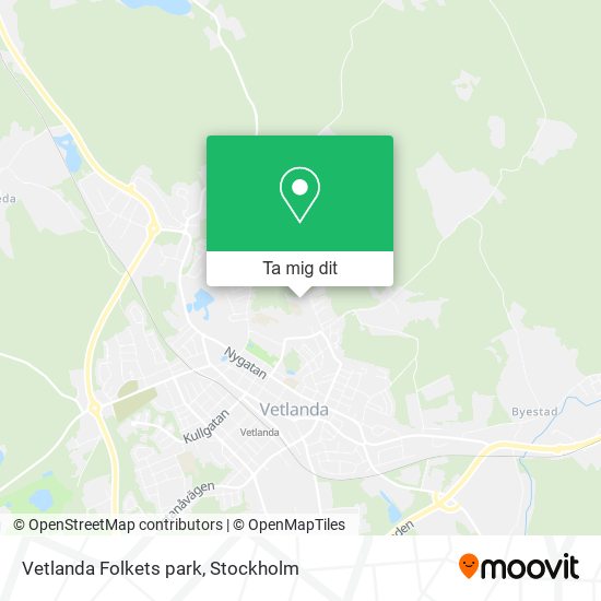 Vetlanda Folkets park karta