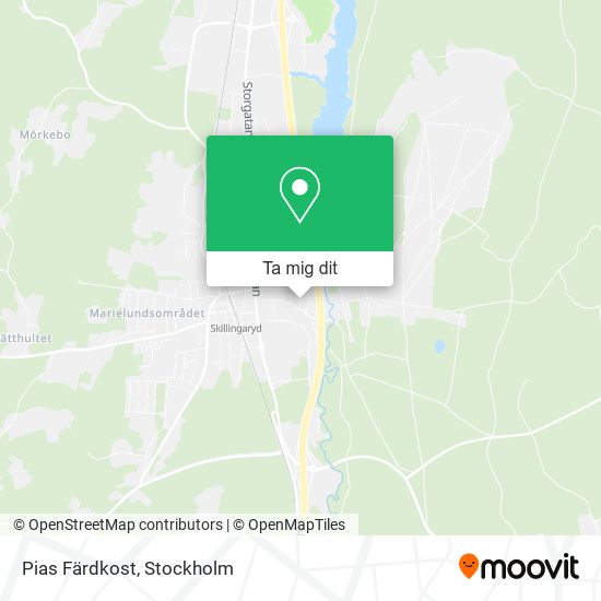 Pias Färdkost karta