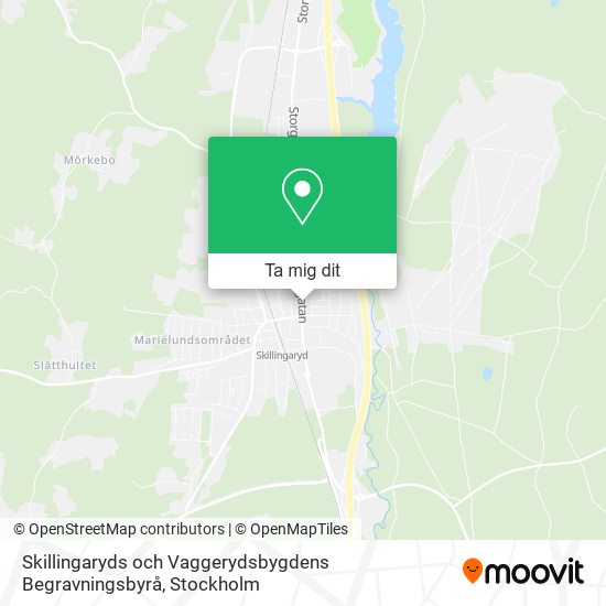 Skillingaryds och Vaggerydsbygdens Begravningsbyrå karta