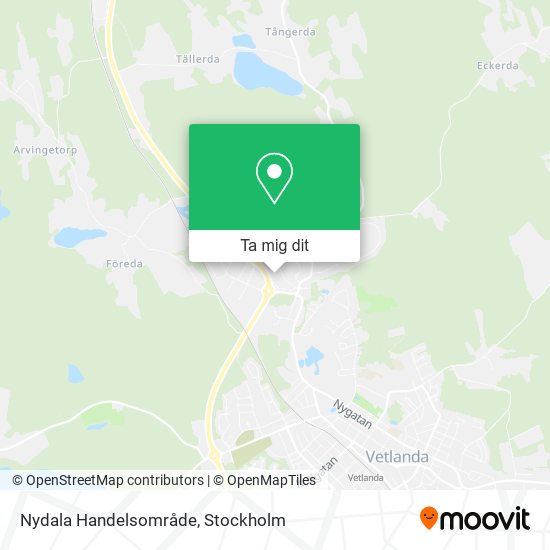 Nydala Handelsområde karta