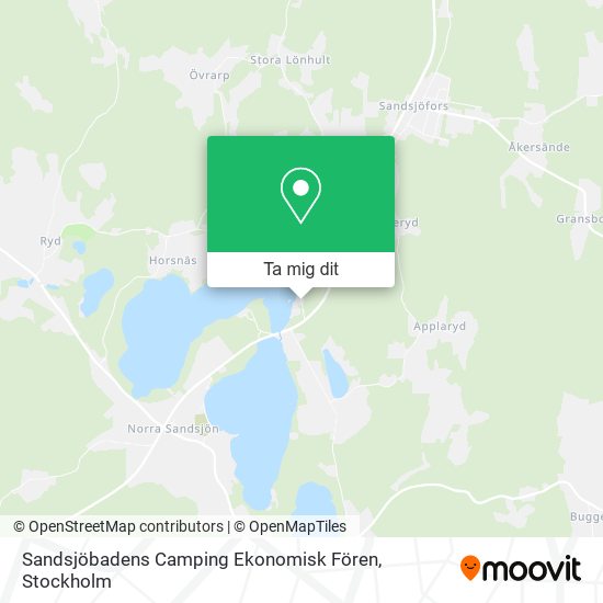 Sandsjöbadens Camping Ekonomisk Fören karta