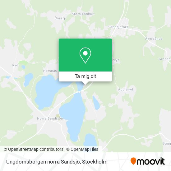 Ungdomsborgen norra Sandsjö karta