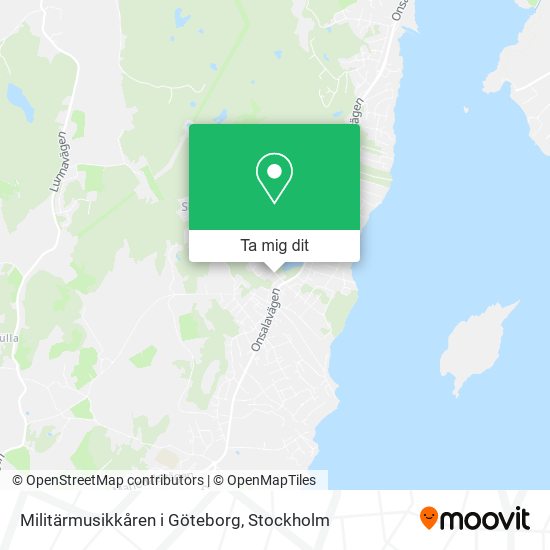 Militärmusikkåren i Göteborg karta