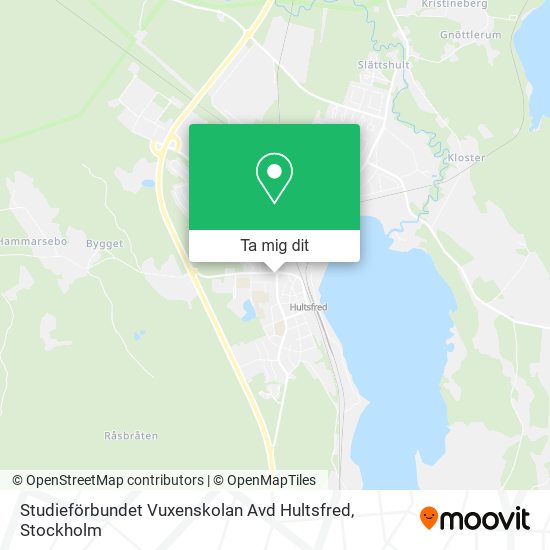 Studieförbundet Vuxenskolan Avd Hultsfred karta
