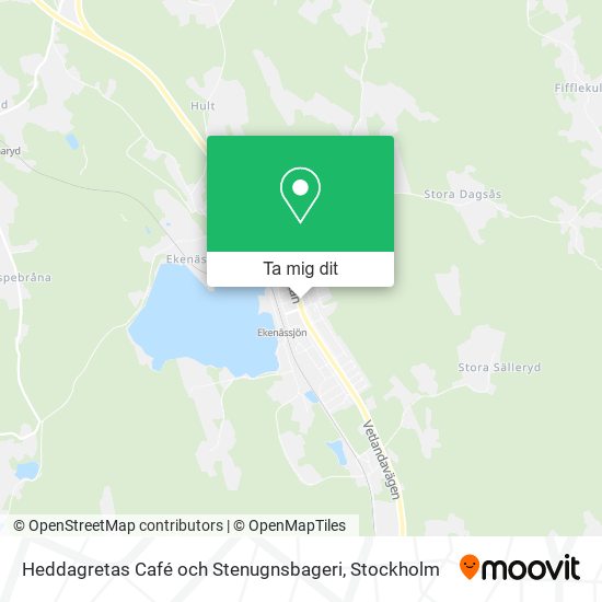 Heddagretas Café och Stenugnsbageri karta