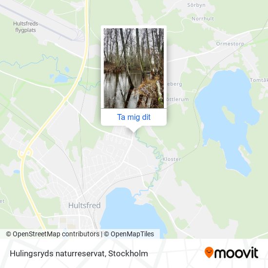 Hulingsryds naturreservat karta