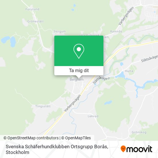 Svenska Schäferhundklubben Ortsgrupp Borås karta