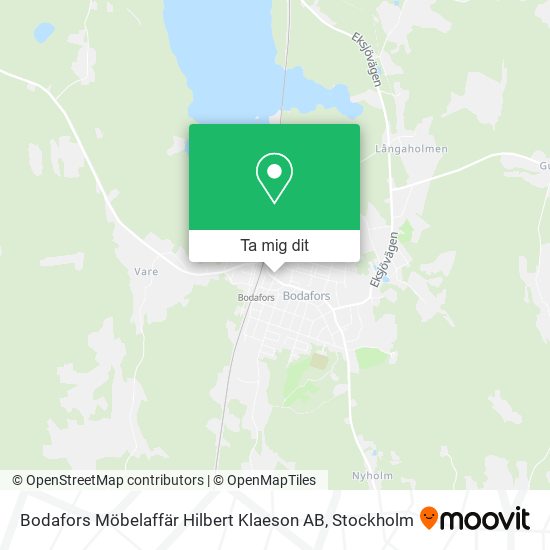Bodafors Möbelaffär Hilbert Klaeson AB karta