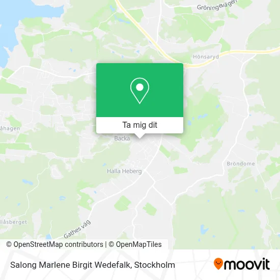 Salong Marlene Birgit Wedefalk karta