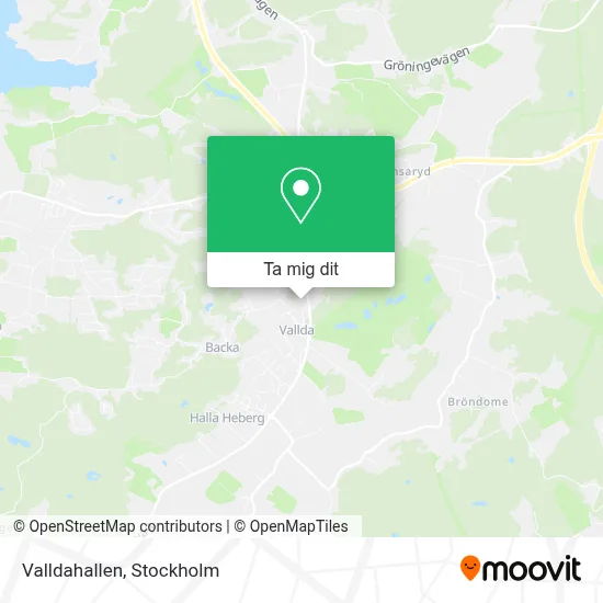 Valldahallen karta