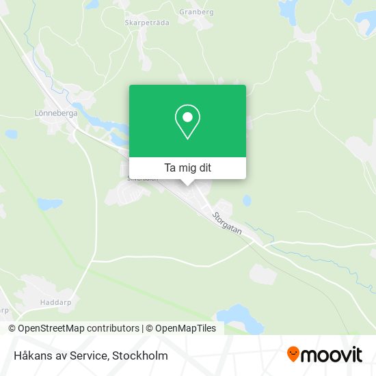 Håkans av Service karta