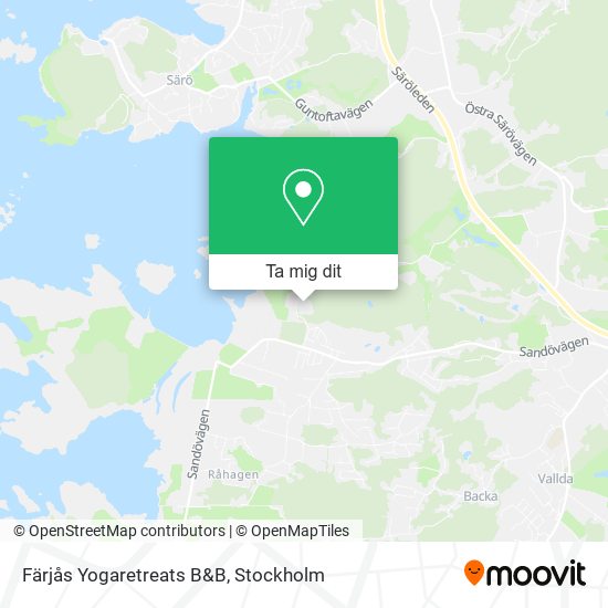 Färjås Yogaretreats B&B karta